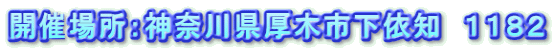 開催場所:神奈川県厚木市下依知 1182